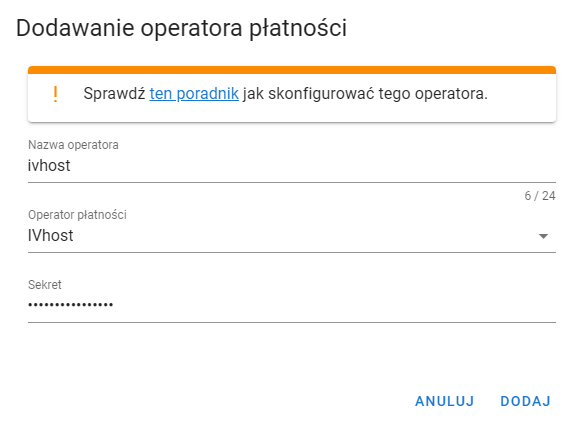 Dodawanie IVhost do VIshop
